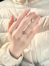 傾愛(ài)黃金戒指女四爪鑲石足金開口素戒求婚戒指送女友七夕禮物 足金戒指女款開口戒 曬單實(shí)拍圖