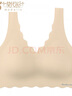 莫代爾小胸內(nèi)衣女聚攏顯大加厚美背運(yùn)動(dòng)無痕背心式文胸?zé)o鋼圈冰絲胸罩夏 膚色 XL 3CM加厚墊 118-130斤 曬單實(shí)拍圖