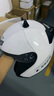 LS2新款摩托車(chē)頭盔四分三盔電動(dòng)助力車(chē)四季大尾翼大碼男女半盔OF608 閃光白 XL(建議57-58CM) 曬單實(shí)拍圖