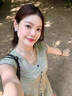 伊燦法式藍色花朵耳釘女超仙耳飾2025年新款爆款無耳洞耳夾高級感耳環(huán) 法式藍色花朵耳釘女 曬單實拍圖