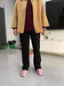 啄木鳥中老年媽媽褲子秋冬厚款高檔直筒褲寬松高腰2025年新款母親節(jié)禮物 2330黑色 2XL 30（建議115-125斤） 曬單實(shí)拍圖