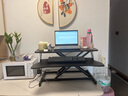 代斯克升降電腦桌升降架站立式工作臺辦公站立式氣動電腦支架辦公書桌 豪華氣動無極升降—黑色80cm 曬單實(shí)拍圖