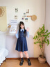 衣諾坊兒童演出服校服女童連衣裙套裝春秋新品主持人中大童團體畢業(yè)園服 曬單實拍圖