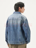 gxg.jeans男裝 復古寬松休閑翻領(lǐng)牛仔夾克外套男25春新品 藍色 170/M 曬單實(shí)拍圖