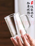 青蘋果耐熱玻璃杯6只裝 高硼硅玻璃可加熱圍爐煮茶帶把水杯泡茶杯牛奶杯 曬單實(shí)拍圖