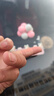樂(lè )蕾迪女生車(chē)內可愛(ài)小兔擺件挪車(chē)電話(huà)牌 氣球郁金香小白兔（停車(chē)牌） 曬單實(shí)拍圖
