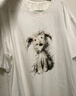 三彩2025秋款遮熱涼感T恤小狗印花寬松中袖套頭衫M 珍珠白 L 165/88A 曬單實(shí)拍圖