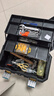 得力（deli）加強三層折疊工具箱收納箱車(chē)載多功能維修工具盒家用五金收納21寸 曬單實(shí)拍圖