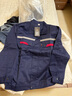  乾朗 春秋防靜電工作服套裝男女長(cháng)袖厚款耐磨勞保服帶反光條電焊工服汽修工程服加油站電力局工裝可定制logo 藏藍色春秋套裝175 曬單實(shí)拍圖