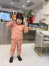 G.DUCKKIDS兒童輕薄羽絨服內(nèi)膽上衣冬套裝保暖內(nèi)衣寶寶女童男中大童羽絨褲 03套裝粉色 170碼適合身高150-160cm 曬單實(shí)拍圖