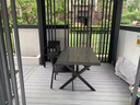 藤朝家具（Teng chao jia ju）戶(hù)外庭院桌椅組合露天臺塑木商業(yè)簡(jiǎn)約巖板休閑花園院子的桌椅 標準鋁架：6椅+150cm大板桌 曬單實(shí)拍圖