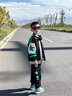 G.DUCKKIDS童裝兒童外套男童春秋季新款連帽風(fēng)衣中小童男孩休閑印花潮流夾克 黑色giesoqq 130 (建議身高120cm 8-9歲)cm 曬單實(shí)拍圖