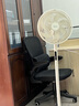 美的（Midea）電風(fēng)扇家用遠距送風(fēng)遙控智能落地扇七葉智能感溫立式電扇宿舍臥室搖頭 40CM大網(wǎng)罩杏色35mkl 曬單實(shí)拍圖
