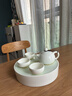 蘇氏陶瓷（SUSHI CERAMICS）和氏璧功夫茶具羊脂玉白瓷泡茶壺翡翠玉儲水茶盤茶葉罐禮盒J0468 曬單實拍圖