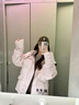 VEOX羽絨棉服女2025新款冬季韓版甜美藍色面包服外套女裝學(xué)院風(fēng)寬松 粉色 M 95-105 曬單實(shí)拍圖