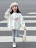 班喜迪女童打底褲秋冬款2025新款女寶寶加絨休閑褲冬裝兒童公主外穿褲子 灰色 120 曬單實(shí)拍圖