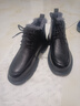 奧康棉鞋男士真皮冬季加絨保暖羊毛休閑高幫中老年爸爸雪地馬丁靴子男 黑色羊毛款1255013008H 40 曬單實(shí)拍圖