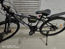 EG7山地自行車(chē)成人學(xué)生變速越野單車(chē)雙減震賽車(chē)26寸青少年男女 輻條【加厚防滑輪-更安全】黑白 26寸21速【適合：160-180CM】 曬單實(shí)拍圖