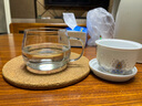 容山堂陶瓷玻璃泡茶杯綠茶杯玻璃杯茶水分離水杯保溫恒溫杯墊中式茶具 陶瓷玻璃泡茶杯-海水江崖款 曬單實拍圖