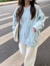 蝶嬌諾衛衣女裝2025新款韓版秋季穿搭女套裝小個(gè)子奶系秋冬休閑衣服褲子 毛衣+褲子 套裝 M 曬單實(shí)拍圖