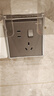 羅格朗（LEGRAND）開關(guān)插座面板 逸景深砂銀灰色插座墻壁電源插座 10A五孔帶開關(guān) 曬單實(shí)拍圖