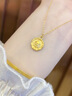六桂福珠寶 LIU GUI FU JEWELRY足金財(cái)神爺黃金吊墜項(xiàng)鏈女款招財(cái)純金項(xiàng)鏈掛墜生日禮物送女友媽媽 金重0.41g 足金黃財(cái)神吊墜+送銀鏈子 曬單實(shí)拍圖