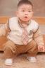 G.DUCKKIDS童裝男童秋裝套裝兒童服裝男寶寶春秋季學(xué)院風(fēng)三件套1小男孩衣服 米白色8223款-春秋 90 尺碼1~2歲【 80-90cm】cm 曬單實(shí)拍圖