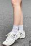 斐樂(lè )（FILA）女鞋德訓鞋2025秋季新款鞋子飛泉鞋薄底鞋運動(dòng)休閑鞋 椰漿白/淺金屬銀-CM 36 曬單實(shí)拍圖