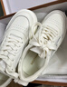 美洋（MEIYANG）白芝麻厚底鞋 超舒適百搭增高厚底圓頭松糕休閑鞋時(shí)尚新款松糕鞋 米白色 37 曬單實(shí)拍圖