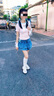 皓娥復古牛仔半身裙女2025新款高腰顯瘦蓬蓬蛋糕a字短裙子 牛仔短裙【藍色M】 曬單實(shí)拍圖