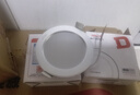 德力西（DELIXI）LED筒燈 天花燈嵌入式孔燈牛眼燈筒燈【全鋁材4.5W暖白光】星空銀 曬單實(shí)拍圖
