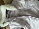 戴維貝拉（DAVE＆BELLA）新生兒羽絨連體衣女寶新款冬裝爬服哈衣連帽幼兒包屁衣童裝 淺紫色【現貨】 80cm 【充絨量80.5g】 曬單實(shí)拍圖
