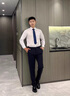 皮爾卡丹（pierre cardin）秋冬厚款高彈男士休閑褲中年男新款直筒商務(wù)西褲免燙抗皺長(cháng)褲 藏青 厚款 33 【腰圍2尺6】 曬單實(shí)拍圖