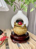 聚寶盆純黃銅聚寶盆風(fēng)水擺件鎮辦公室開(kāi)業(yè)招八方來(lái)財大號聚財盆 8cm 黃銅錢(qián)幣聚寶盆(送底座) 曬單實(shí)拍圖