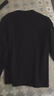 才子（TRIES）長(cháng)袖T恤男春秋寬松休閑男士簡(jiǎn)約圓領(lǐng)打底衫上衣服男裝 黑色 3XL 54(185/100A) 曬單實(shí)拍圖