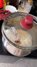 愛仕達(dá)（ASD）湯鍋 316L食品級加厚不銹鋼蒸煮鍋 復(fù)底奶鍋22CM燃?xì)怆姶艩t通用B5 曬單實(shí)拍圖