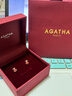 AGATHA/璦嘉莎 雙生小狗銀耳釘女 生日禮物送女友老婆輕奢高級感耳環(huán)飾 曬單實拍圖