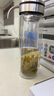 物生物（RELEA）雙層玻璃杯男士家用商務(wù)辦公泡茶杯子過(guò)濾車(chē)載水杯 太空銀【304不銹鋼茶隔】 400ml 曬單實(shí)拍圖