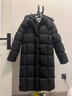 美力城長(cháng)款羽絨服女裝新款90%鵝絨過(guò)膝外套時(shí)尚連帽城市戶(hù)外休閑運動(dòng)風(fēng) 黑色 S 曬單實(shí)拍圖