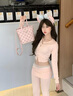 KappaKappa卡帕 新款正品女士設計感單肩托特包手提包菜籃子斜挎通勤包 桃氣奶芙粉 曬單實(shí)拍圖