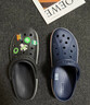 卡駱馳（CROCS）洞洞鞋貝雅卡駱班輕便耐磨一腳蹬休閑鞋|205089 黑色/白色-066 43 (270mm) 曬單實拍圖