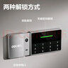 得力（deli）保險柜家用型 密碼保險箱辦公財務(wù)專用小型文件柜全鋼防盜入墻入柜床頭保管柜 曜臻白AE610高45cm 曬單實拍圖