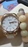 卡羅萊女表全自動(dòng)機械小綠表時(shí)尚女士手表防水皮帶精鋼陶瓷帶腕表CA1206 玫金白面陶瓷 CA1206 曬單實(shí)拍圖