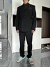 BUSYCONG輕奢品牌西服套裝男士結婚禮服韓版修身新郎西裝英倫風商務正裝 紳士黑色#西裝+馬甲+西褲 送襯衫 3XL 曬單實拍圖