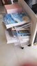密林 書桌下小書架書本收納閱讀移動帶輪課桌邊置物架落地桌旁簡易書 中號白+輪 曬單實拍圖