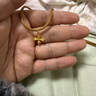 潮宏基 臻金珍藏金剛杵古法黃金吊墜女足金掛墜頸飾送女友生日禮物TK C 單吊墜 曬單實(shí)拍圖