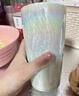 星巴克（Starbucks）杯子咖啡杯水波款仙霧綠雙層帶蓋陶瓷杯355ml水杯中秋國慶禮物 曬單實(shí)拍圖