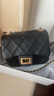 百麗包包女包商場(chǎng)同款小香風(fēng)菱格華夫餅絎縫包X7307BX5 黑色 F 曬單實(shí)拍圖