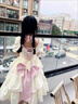 新款月光女孩洛麗塔OP連衣裙公主裙輕lo裙生日禮服七夕禮物送女友 生成色OP裙歐根紗版帶大拖尾+大 蝴蝶結(jié) XL 【建議120-135斤】 曬單實(shí)拍圖