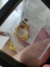 老廟黃金耳環(huán)批花C形耳釘耳圈生日送媽媽復購補貼送女友七夕禮物 曬單實拍圖